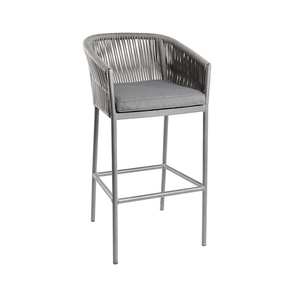 Chaise de bar en osier en aluminium avec corde de mobilier de restaurant 【I can-20041 AT Arm】