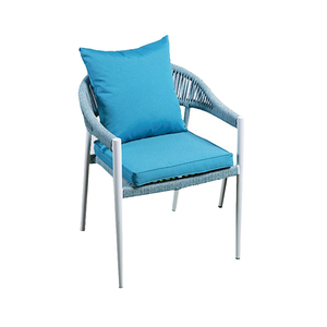 Nouveau fauteuil de jardin en osier à cordes métalliques pour patio design 【I can-20129】