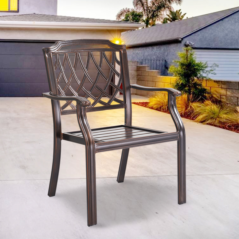 Chaise de restaurant confortable en aluminium