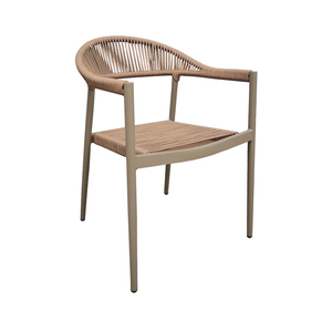Chaise en osier en aluminium pour meubles de restaurant de jardin 【RC -20087 Arm】