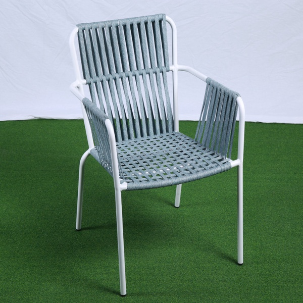 Chaise tissée moderne en aluminium de restaurant de bistrot de café【I can-20130】
