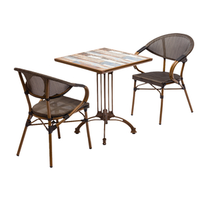 Table SE-50024 en aluminium de chaise en osier anti se pliante de meubles de restaurant de jardin
