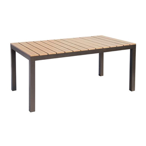 Table de meubles de restaurant en contreplaqué rougeoyant de jardin extérieur【Dt-16005】